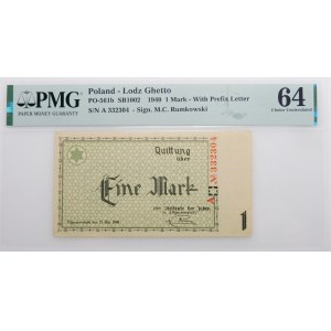 1 mark 1940 Ghetto - ser. A , 6-digit