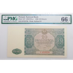 20 zlotych 1946 - ser. D