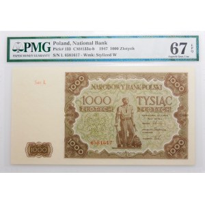 1000 zlotých 1947 - ser. Ł