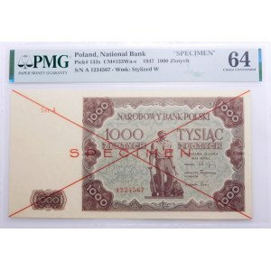 1000 Gold 1947 - SPECIMEN - GREY BLUE