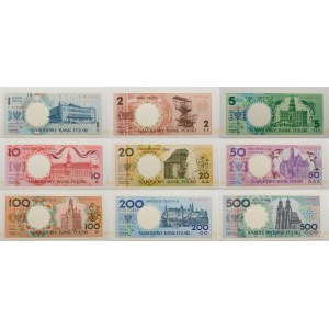 NBP Album - Banknotes Polish Cities (set of 9pcs).