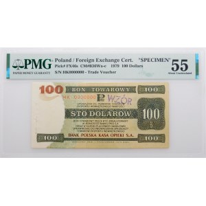 100 dolarów 1979 Pewex - WZÓR - ser. HK 0000000