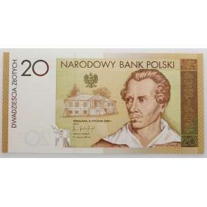 20 złotych 2009 - Juliusz Słowacki - folder NBP