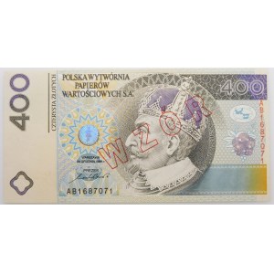 400 zlotys 1996 PWPW - UNNOTATED CHANGE - 2 x MODEL