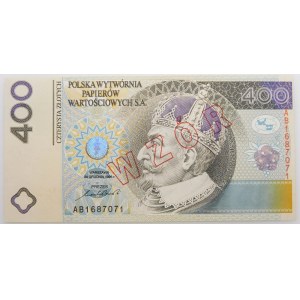 400 złotych 1996 PWPW - NIENOTOWANA ODMIANA - 2 x WZÓR