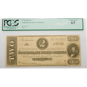 2 dollars 1864 - Confederate States of America