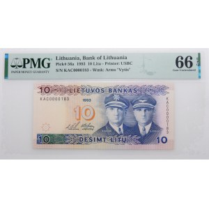 10 Lithium 1993 - Lithuania - low no.