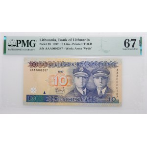 10 Lítium 1997 - Litva - nízke č.