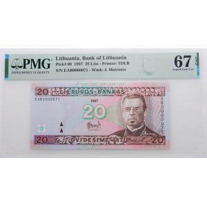 20 Lithium 1997 - Lithuania - low no.