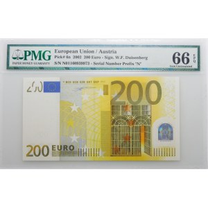 200 euro 2002 - podpis W.F. Duisenberg