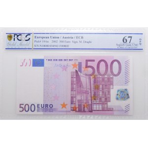 500 euro 2002 - podpis M. Draghi