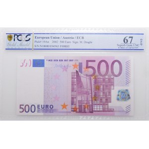 500 euros 2002 - signature of M. Draghi