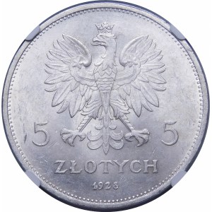 5 złotych Nike 1928 BZM Bruksela - WYJĄTKOWA