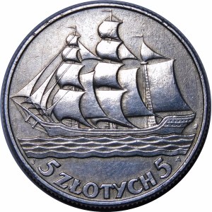 5 złotych Żaglowiec 1936