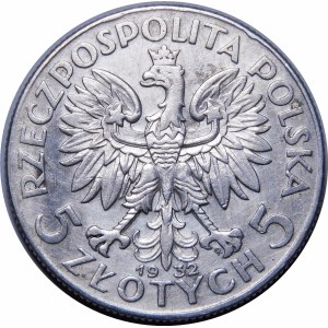 5 złotych Głowa Kobiety 1932 ZZM Warszawa