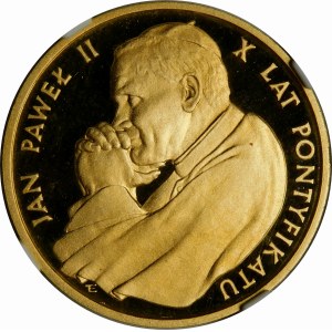 5000 zlatých 1988 Ján Pavol II - 10. výročie pontifikátu