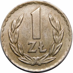 DESTRUKT 1 złoty 1949 - SKRĘTKA - miedzionikiel