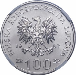 PRÓBA 100 złotych Kazimierz Wielki 1987 - MIEDZIONIKIEL