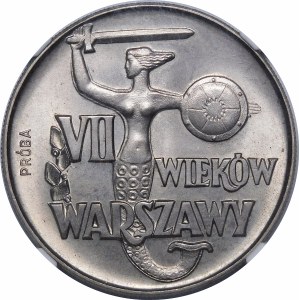 Próba 10 złotych VII wieków Warszawy 1965 - miedzionikiel