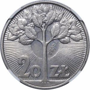 Próba 20 złotych Drzewo 1973 - miedzionikiel