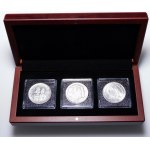 Set of 3 x 100 gold Mieszko and Dabrowka 1966 in a wooden box