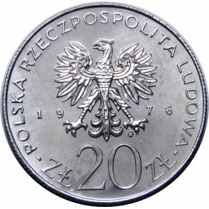 SAMPLE NIKIEL 20 zloty 1976 Budget Laws.