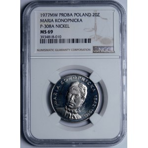 PRÓBA NIKIEL 20 złotych 1978 Maria Konopnicka