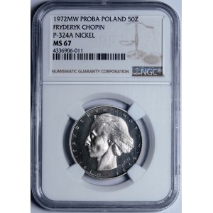 PROBE Nickel 50 zloty 1972 Frédéric Chopin