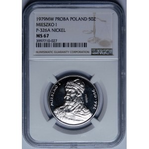 PRÓBA NIKIEL 50 złotych 1979 Mieszko I