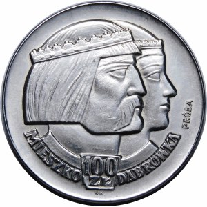 Ukážka NICHOLS 100 PLN 1966 Mieszko i Dąbrówka