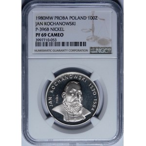 PRÓBA NIKIEL 100 złotych 1980 Jan Kochanowski