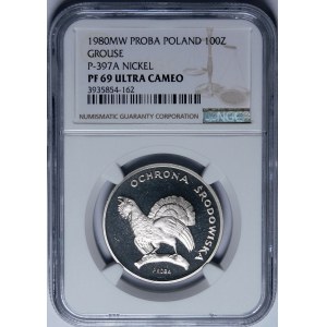 SAMPLE Nickel 100 gold 1980 Grouse