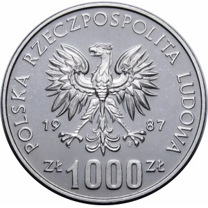 PRÓZE NIKIEL 1000 zlotých 1987 Sliezske múzeum Katowice