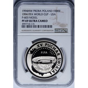 PRÓBA NIKIEL 1000 złotych 1994 Puchar Świata FIFA