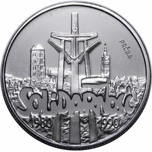PRÓBA NIKIEL 10000 złotych 1990 Solidarność