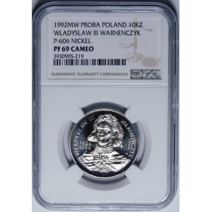 PRÓBA NIKIEL 10000 złotych 1992 Władysław III Warneńczyk - popiersie