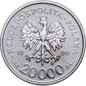 SAMPLE NIKIEL 20000 PLN 1990 Solidarity