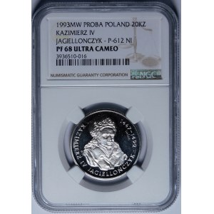 PRÓBA NIKIEL 20000 złotych 1993 Kazimierz IV Jagiellończyk