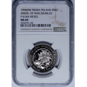 PRÓBA NIKIEL 20000 złotych 1994 Związek Inwalidów Wojennych