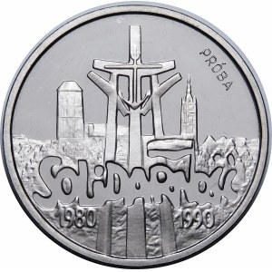 PRÓBA NIKIEL 50000 złotych 1990 Solidarność 1980-1990