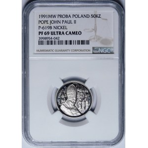 PRÓBA NIKIEL 50000 złotych 1991 Jan Paweł II