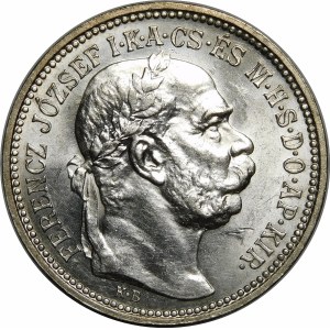 Hungary, Franz Joseph I, 1 crown 1913 KB, Kremnica - VERY RARE