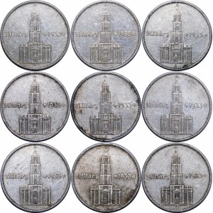 KIT - Nemecko, Tretia ríša, 2 známky 1934, Postupimský posádkový kostol