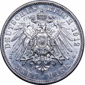 Nemecko, Nemecké cisárstvo - Lübeck, 3 marky 1913 A, Berlín