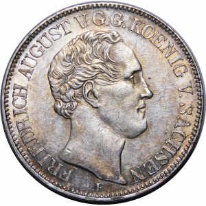 Germany, Saxony, Frederick August II, Thaler 1850 F, Dresden - Very rare