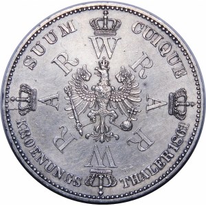 Germany, Prussia, Wilhelm I, Coronation thaler, 1861 A, Berlin