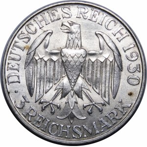 Nemecko, Weimarská republika, 3 známky 1930 D, Mníchov