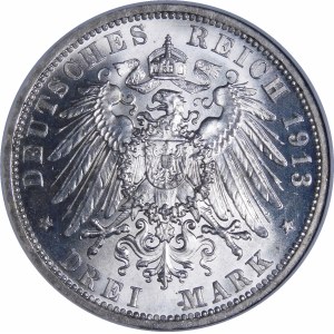 Nemecko, Wilhelm II, 3 marky 1913 A, Berlín