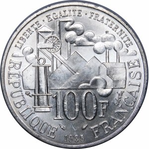 Francja, 100 franków 1985, Pessac - 100. rocznica - Powieść Emile'a Zoli Germinal