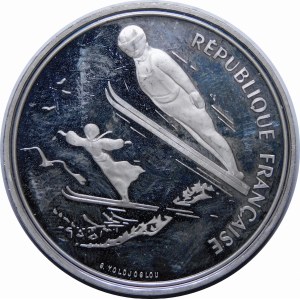 France, 100 francs 1991, Paris, Albertville 1992 - Ski jumpers